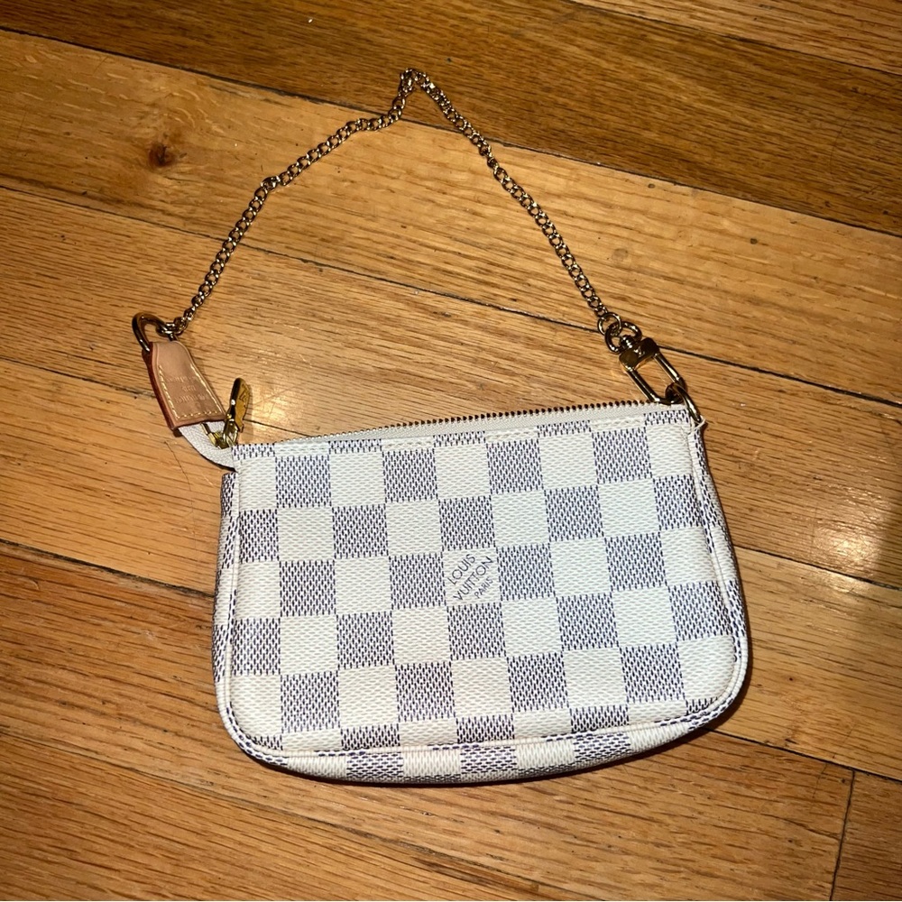 LOUIS VUITTON DAMIER AZUR MINI POCHETTE ACCESSOIRES POUCH WALLET